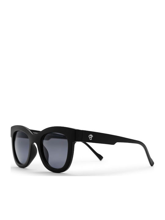 Chpo Women's Sunglasses with Black Plastic Frame and Black Lens 16131XX