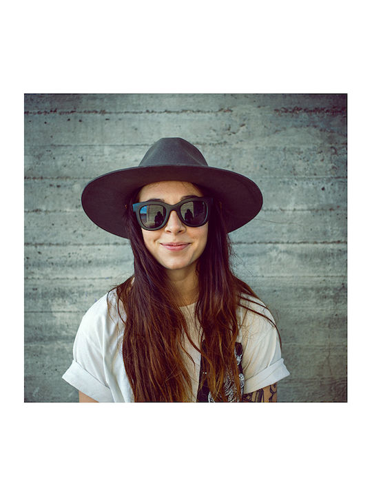 Chpo Women's Sunglasses with Black Plastic Frame and Black Lens 16131XX