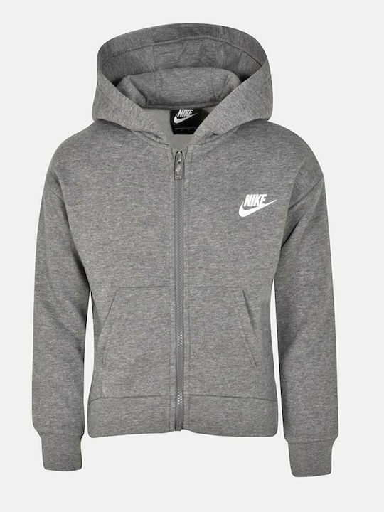 Nike Παιδική Ζακέτα Φούτερ Γκρι
