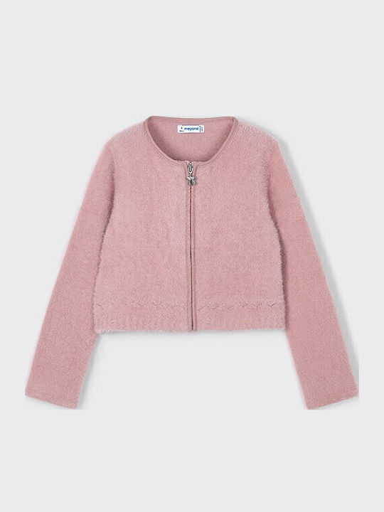 Kinderstrickjacke Gestrickt Soft Pink