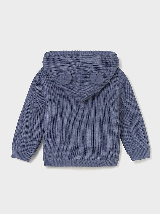 Kids Cardigan with Hood Blue