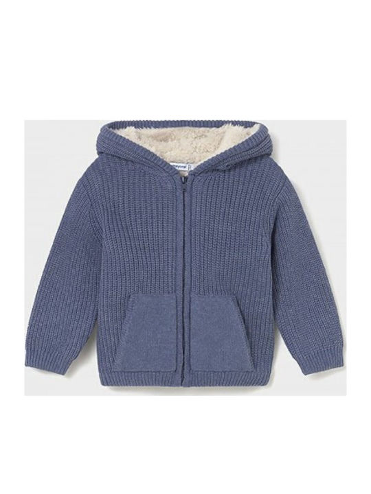 Kids Cardigan with Hood Blue