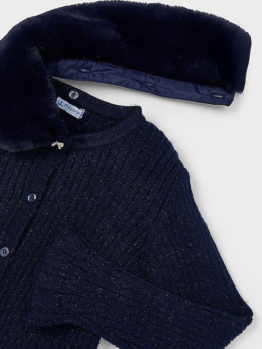 Kids Cardigan Knitted Navy Blue
