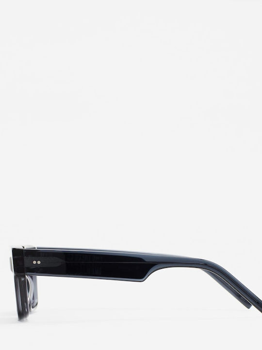 Kaleos C005 Unisex Γυαλιά Ηλίου με Μαύρο Κοκκάλινο Σκελετό και Μπλε Ντεγκραντέ Φακό POHL 5