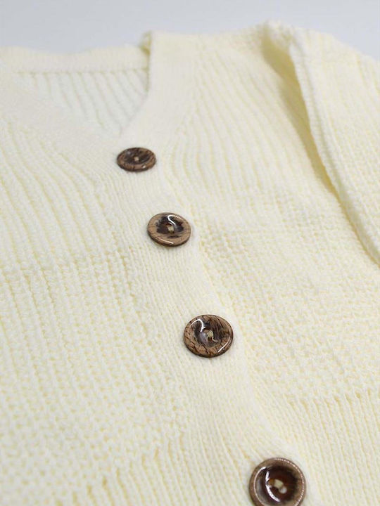 Kinderstrickjacke Gestrickt Ecru