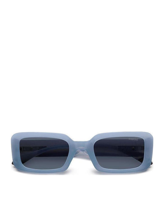 Polaroid Unisex Ochelari De Soare Cu Ramă Din Plastic Albastră Și Lentile Polarized Albăstrești PLD6208/S/X MVU/C3