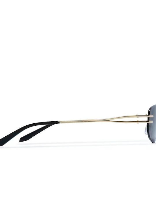 Gigi Barcelona Unisex Sunglasses with Black Metallic Frame and Grey Lens 6861/1