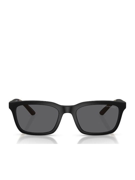 Emporio Armani Men's Sunglasses with Black Horn-Rimmed Frame and Grey Lens EA4249U 500181