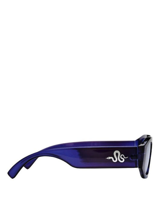 Chpo Brooklyn Unisex Sunglasses with Purple Plastic Frame and Blue Lens 16133IK