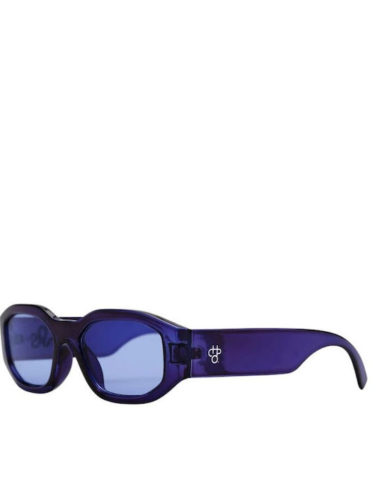 Chpo Brooklyn Unisex Sunglasses with Purple Plastic Frame and Blue Lens 16133IK