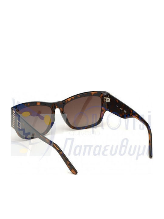 Guess Women’s Sunglasses with Brown Tartaruga Horn-Rimmed Frame and Brown Gradient Lens GU7623 52F