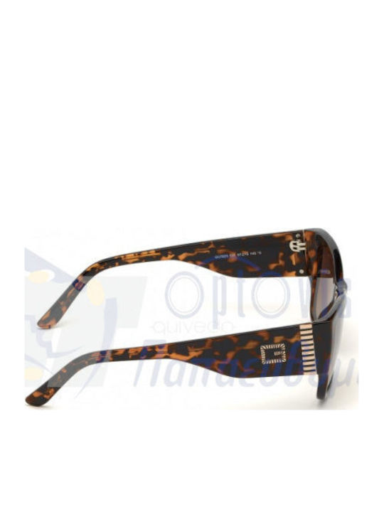 Guess Women’s Sunglasses with Brown Tartaruga Horn-Rimmed Frame and Brown Gradient Lens GU7623 52F