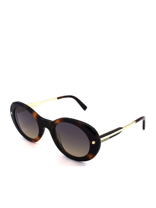 Dsquared2 Women's Sunglasses with Brown Tartaruga Frame and Brown Gradient Lens DQ0325 52B