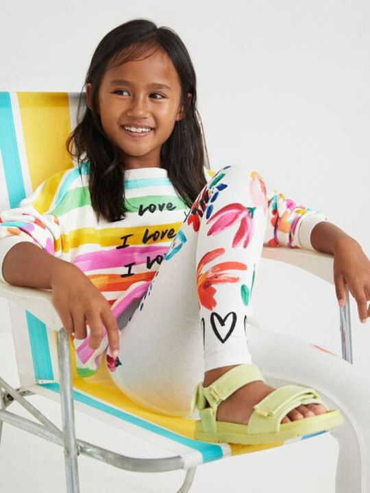 Kids Legging Long White Mouse