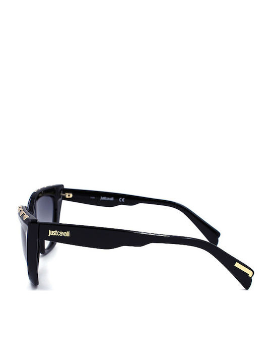 Just Cavalli Women's Sunglasses with Black Plastic Frame and Gray Gradient Lens JC821S 01B