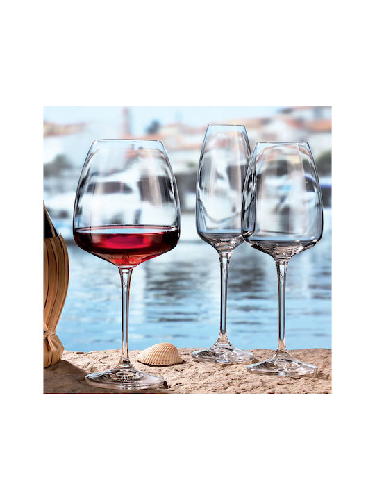 Bohemia Anser Set Gläser für Rotwein aus Kristall Mit Stiel 610ml 0802834 6Stück