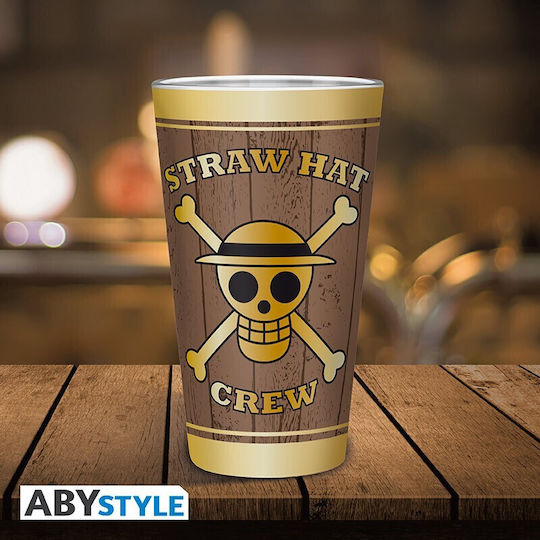 Abysse One Piece Skulls Wasser Glas Braun 400ml