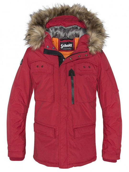 Thunder Geacă Puffer de Iarnă Impermeabilă Roșie