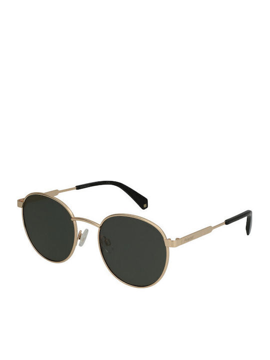 Polaroid Unisex Sonnenbrille mit Gold Metall Gestell und Grün Polarisiert Linse PLD2053/S PEF/UC