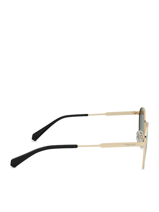 Polaroid Unisex Sonnenbrille mit Gold Metall Gestell und Grün Polarisiert Linse PLD2053/S PEF/UC