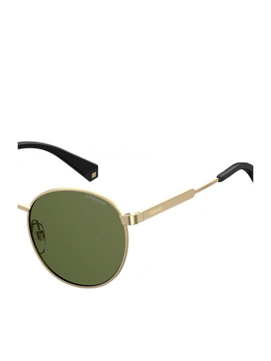 Polaroid Unisex Sonnenbrille mit Gold Metall Gestell und Grün Polarisiert Linse PLD2053/S PEF/UC