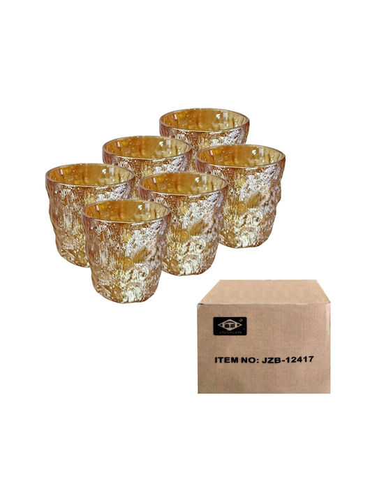 HOMie Glas Wasser aus Glas in Gold Farbe 330ml