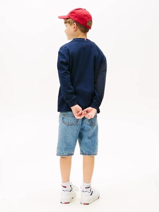 Kids' Shirt Long Sleeve Blue Essential