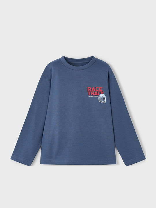 Kids' Shirt Long Sleeve Gray Race Track