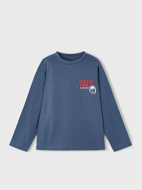 Kids' Shirt Long Sleeve Gray Race Track