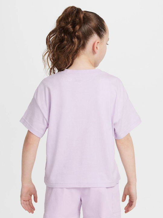 Παιδικό T-shirt Purple/white Sportswear Essentials