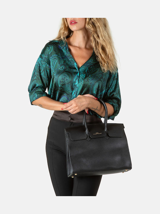 Lorrain Leder Damen Schultertasche Grau