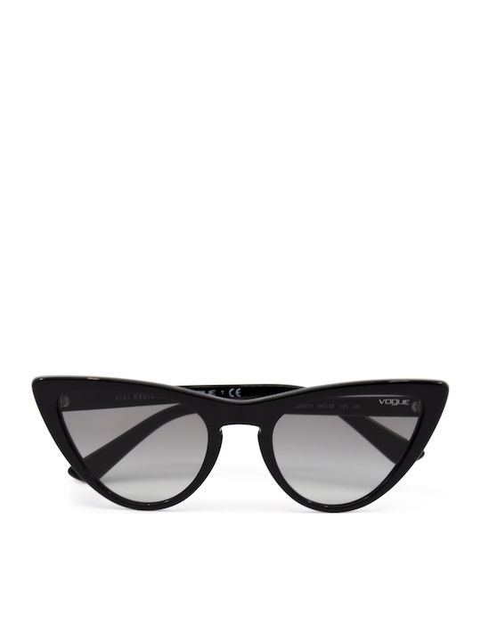 Vogue Women's Sunglasses with Black Plastic Frame and Gray Gradient Lens VO5211SM W44/11