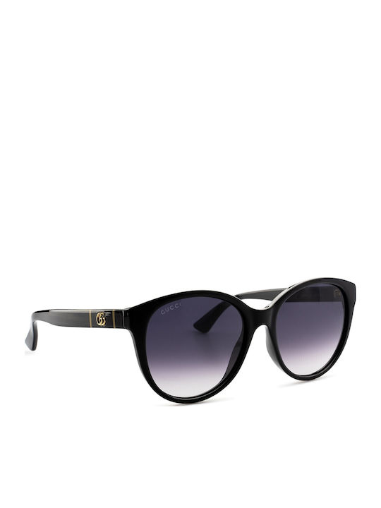 Gucci Ochelari De Soare Pentru Femei Cu Ramă Neagră Din Plastic Și Lentile Gri Degrade GG0631S 001
