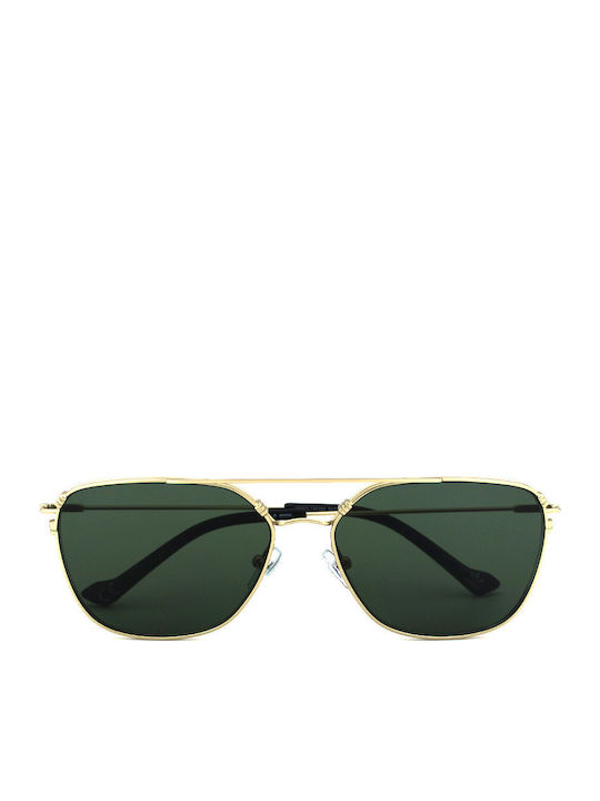 adidas Men's Sunglasses with Gold Metal Frame and Green Lens AOM011-120000