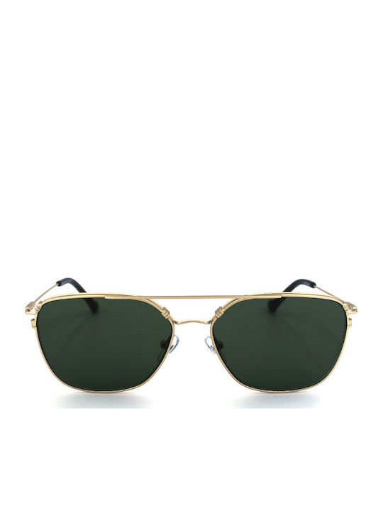 adidas Men's Sunglasses with Gold Metal Frame and Green Lens AOM011-120000