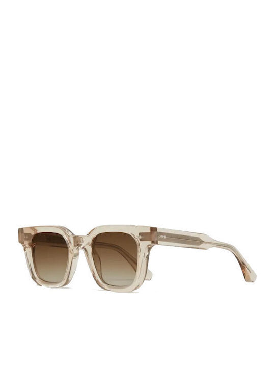 Chimi 04 Unisex Sunglasses with Beige Plastic Frame and Brown Gradient Lens 04-ECRU-47