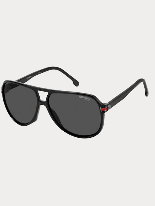 Carrera Unisex Sunglasses With Black Horn-Rimmed Frame And Grey Lens 1045/S 807IR