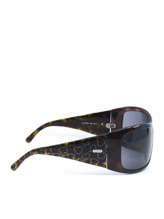 Tous Women's Sunglasses with Brown Tartaruga Plastic Frame and Black Lens STO587 0978