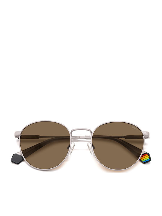 Polaroid Unisex Ochelari de soare cu Bej Cadru și Maro Polarized Lentilă PLD6171/S 10A/SP