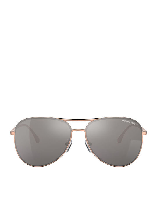 Michael Kors Kona Women's Sunglasses with Rose Gold Metal Frame and Gray Lens MK1089 11086G