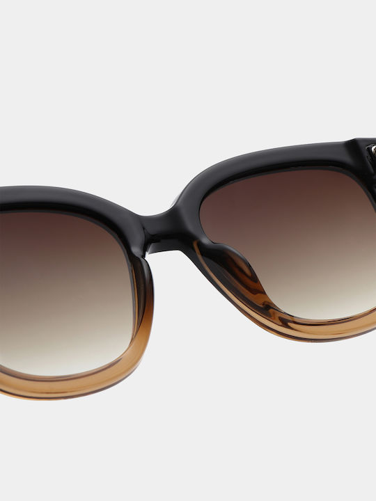 A.Kjaerbede Billy Women's Sunglasses with Multicolour Plastic Frame and Brown Gradient Lens KL2106-5