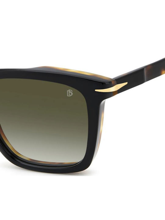 David Beckham Men's Sunglasses with Black Plastic Frame and Brown Gradient Lens DB 7000/S XWY/9K