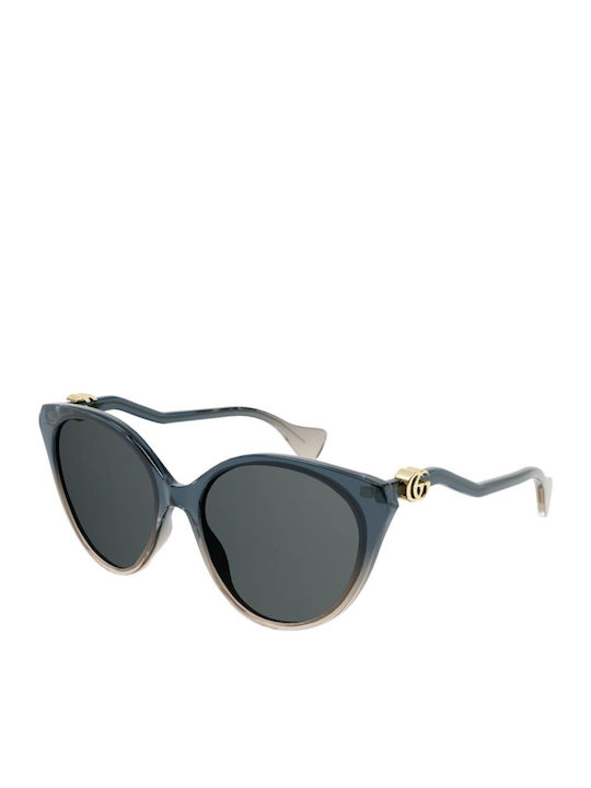 Gucci Damen Sonnenbrille mit Mehrfarbig Kunststoff Gestell und Schwarz Linse GG1011S 002