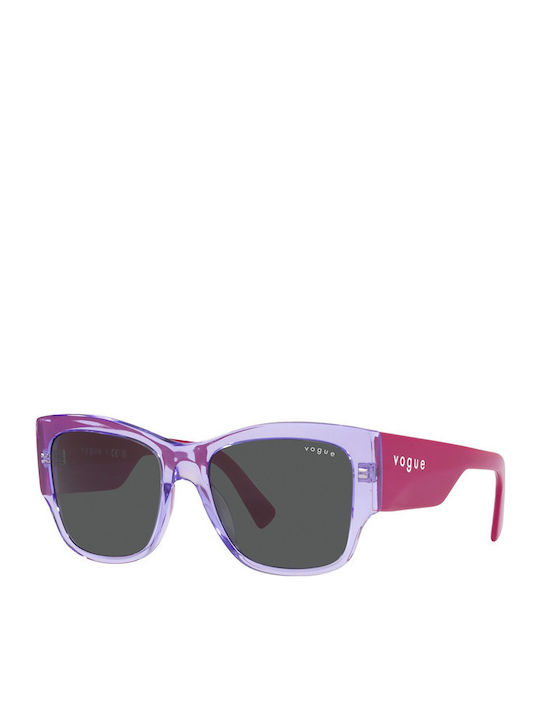 Vogue Women's Sunglasses with Purple Plastic Frame and Gray Lens VO5462S 2950/87