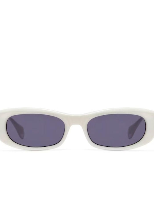 Gigi Barcelona Damen Sonnenbrille mit Weiß Kunststoff Gestell und Gray Linse 6898/0