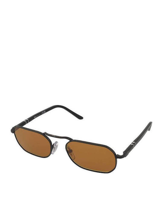 Persol Унисекс Слънчеви Очилa с Черна Метална Рамка и Кафяви Стъкла