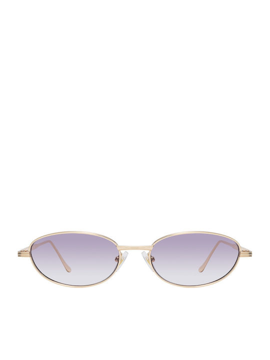 Ascoli Unisex Sunglasses with Gold Metallic Frame and Purple Gradient Lenses SZ-3602c3