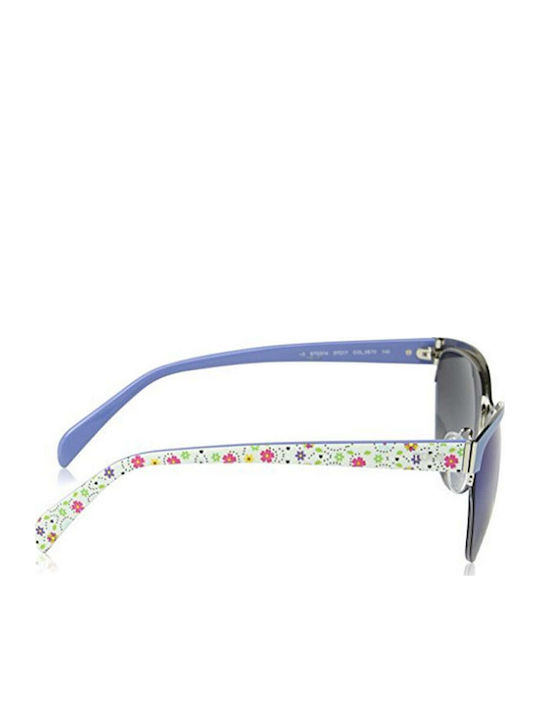 Tous Women's Sunglasses with Blue Plastic Frame and Gray Lens STO314 0E70