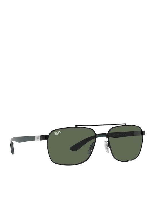 Ray Ban Унисекс Слънчеви Очила с Черна Метална Рамка и Зелени Стъкла RB3701 002/71