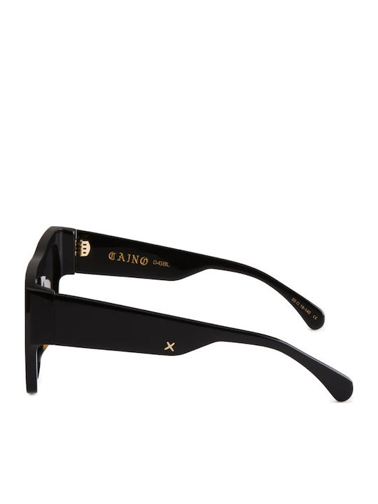 Oscar & Frank Caino Unisex Sunglasses with Horn-Rimmed Frame Matte Black